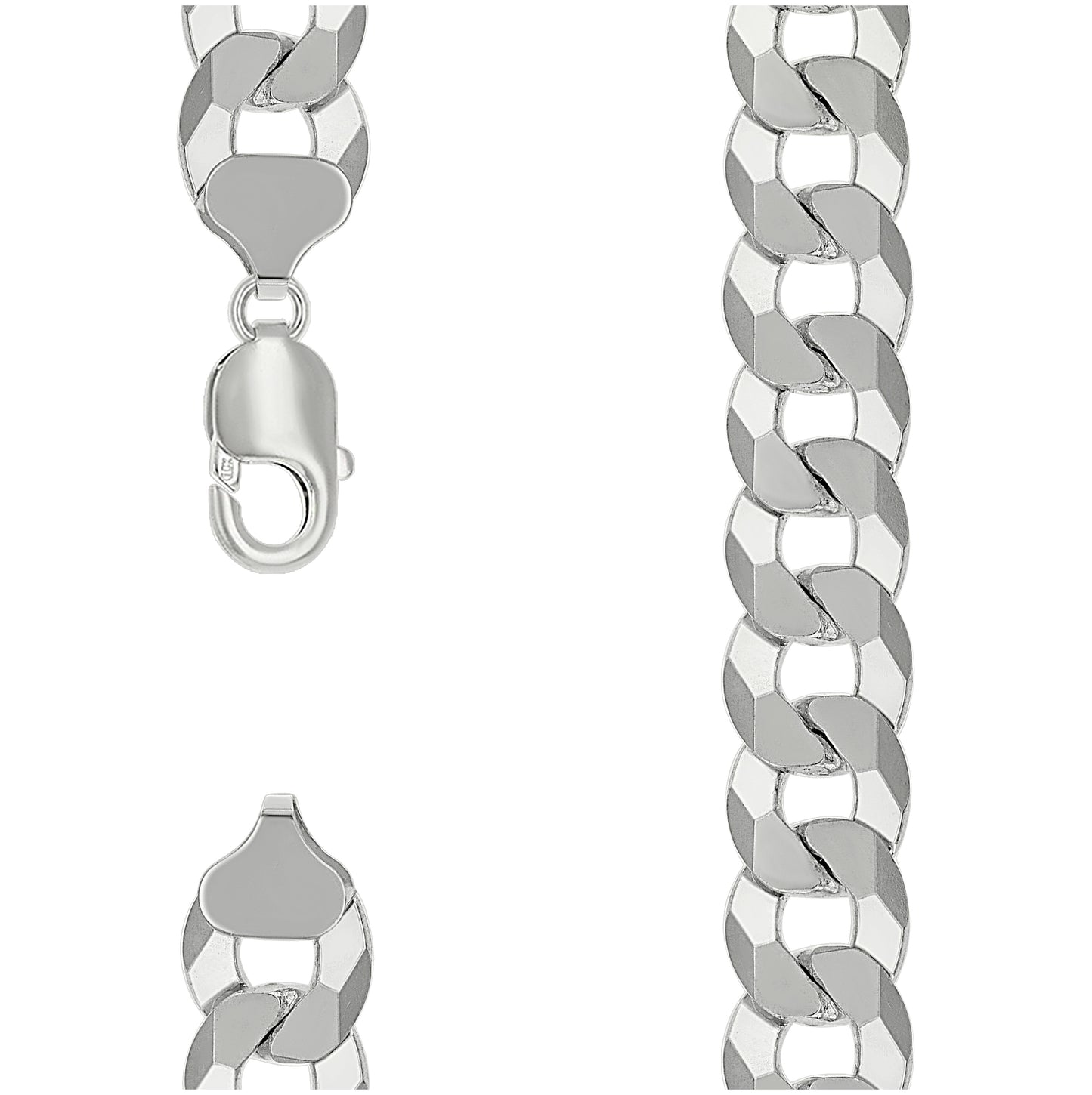 Sterling Silver Solid Super Flat Cuban Chain