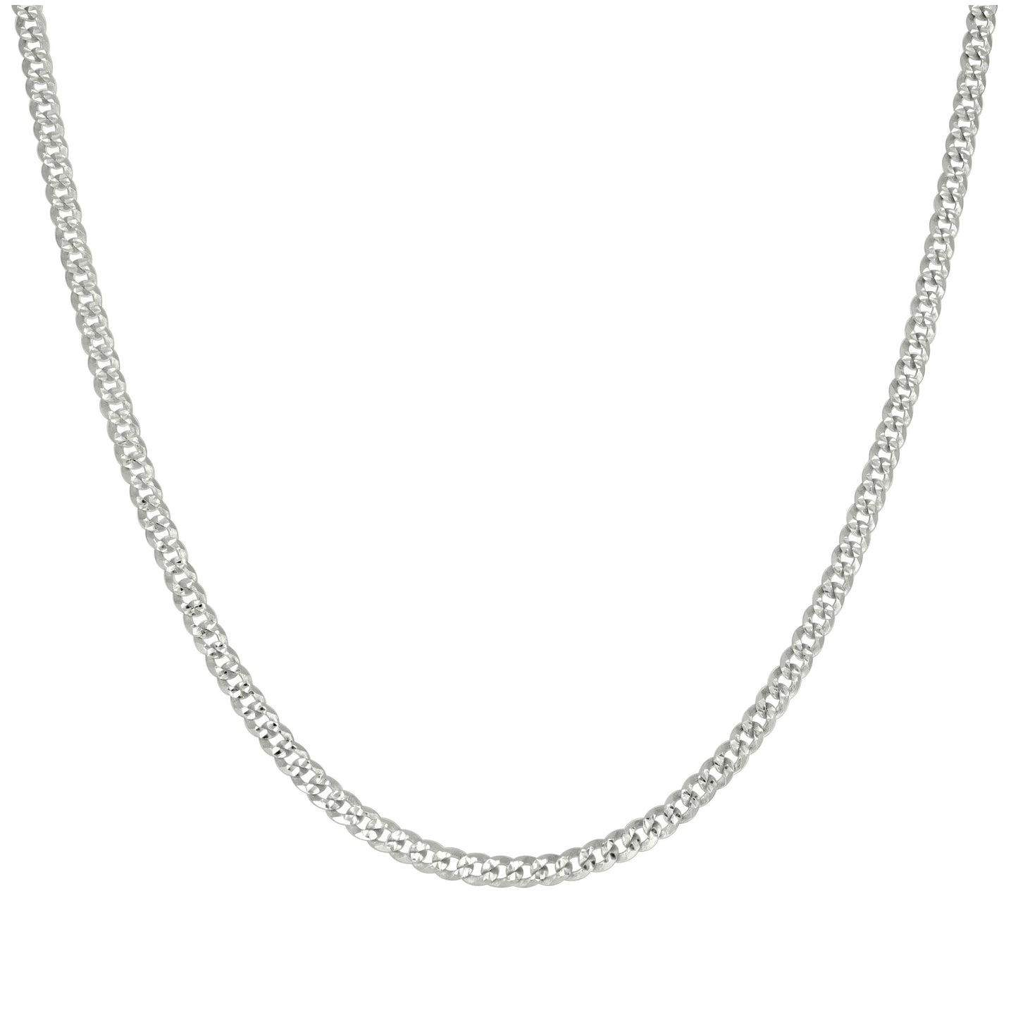 Sterling Silver Solid Pave Super Flat Cuban Chain