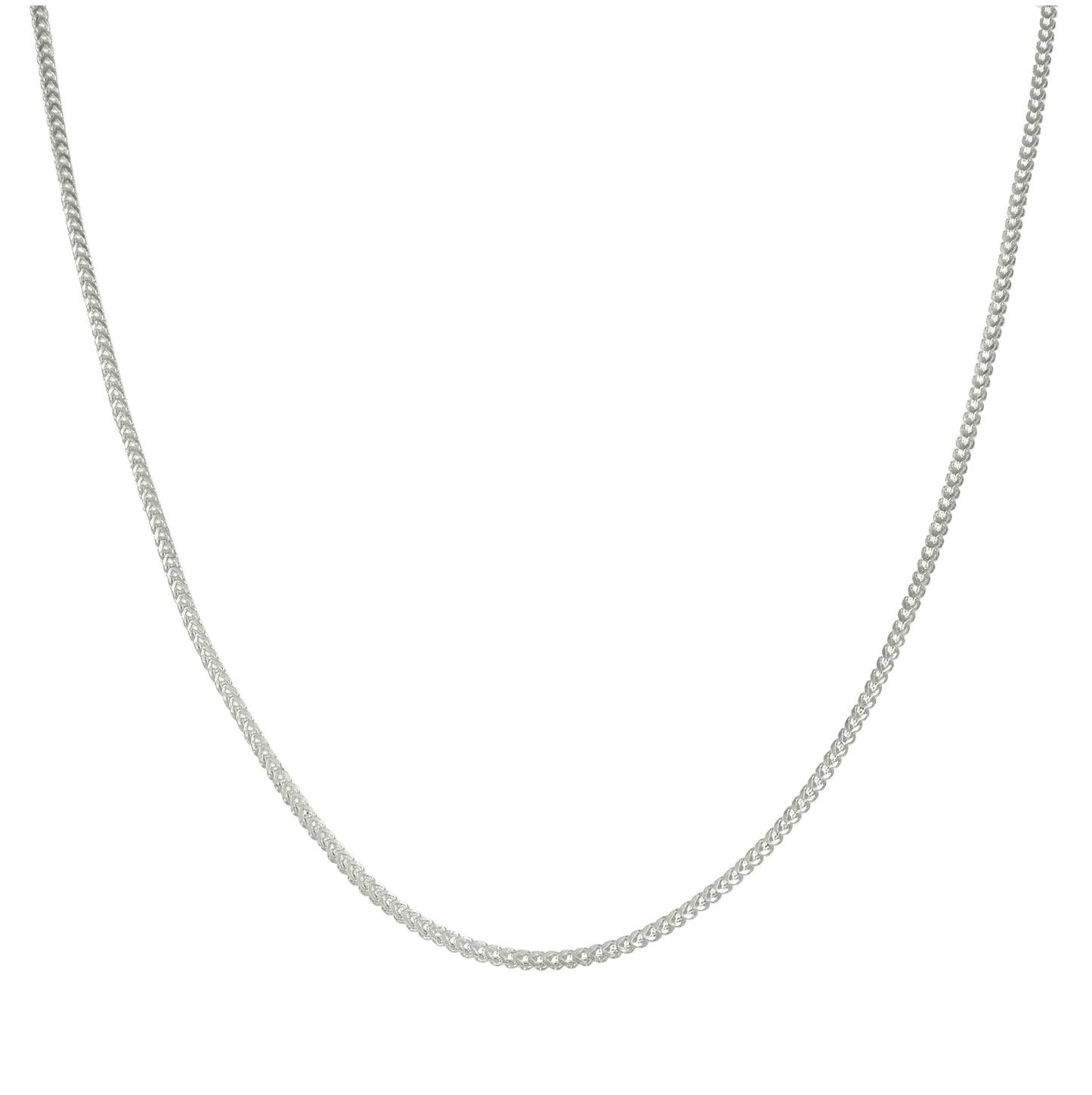 Sterling Silver Or Rhodium Plated Solid Franco Chain