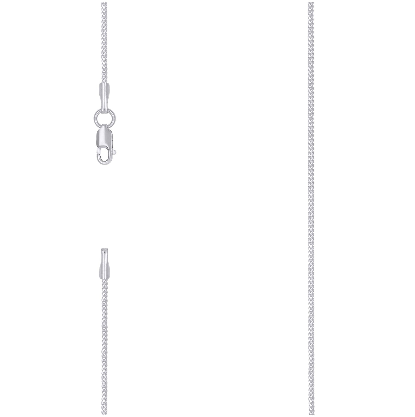 Sterling Silver Or Rhodium Plated Solid Franco Chain