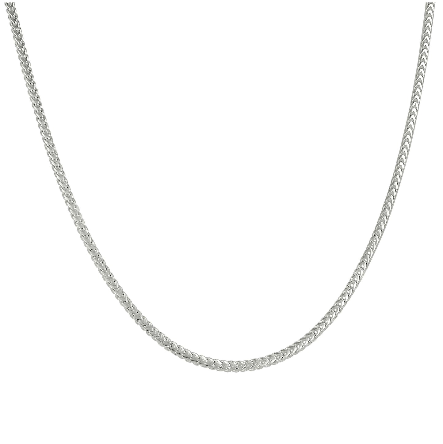 Sterling Silver Or Rhodium Plated Solid Franco Chain