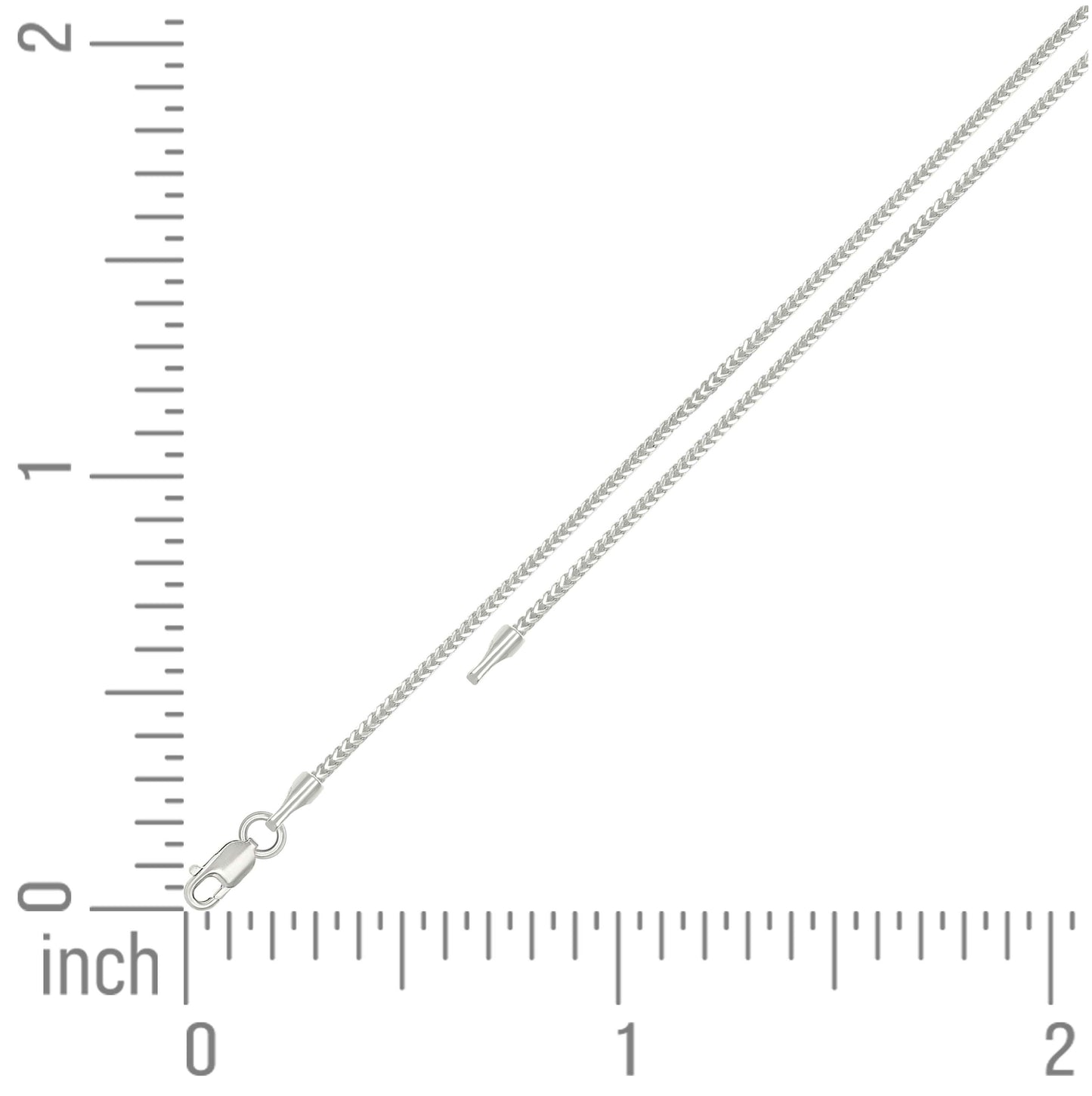Sterling Silver Or Rhodium Plated Solid Franco Chain