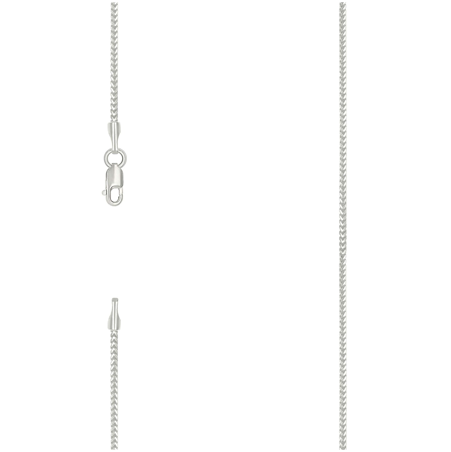 Sterling Silver Or Rhodium Plated Solid Franco Chain