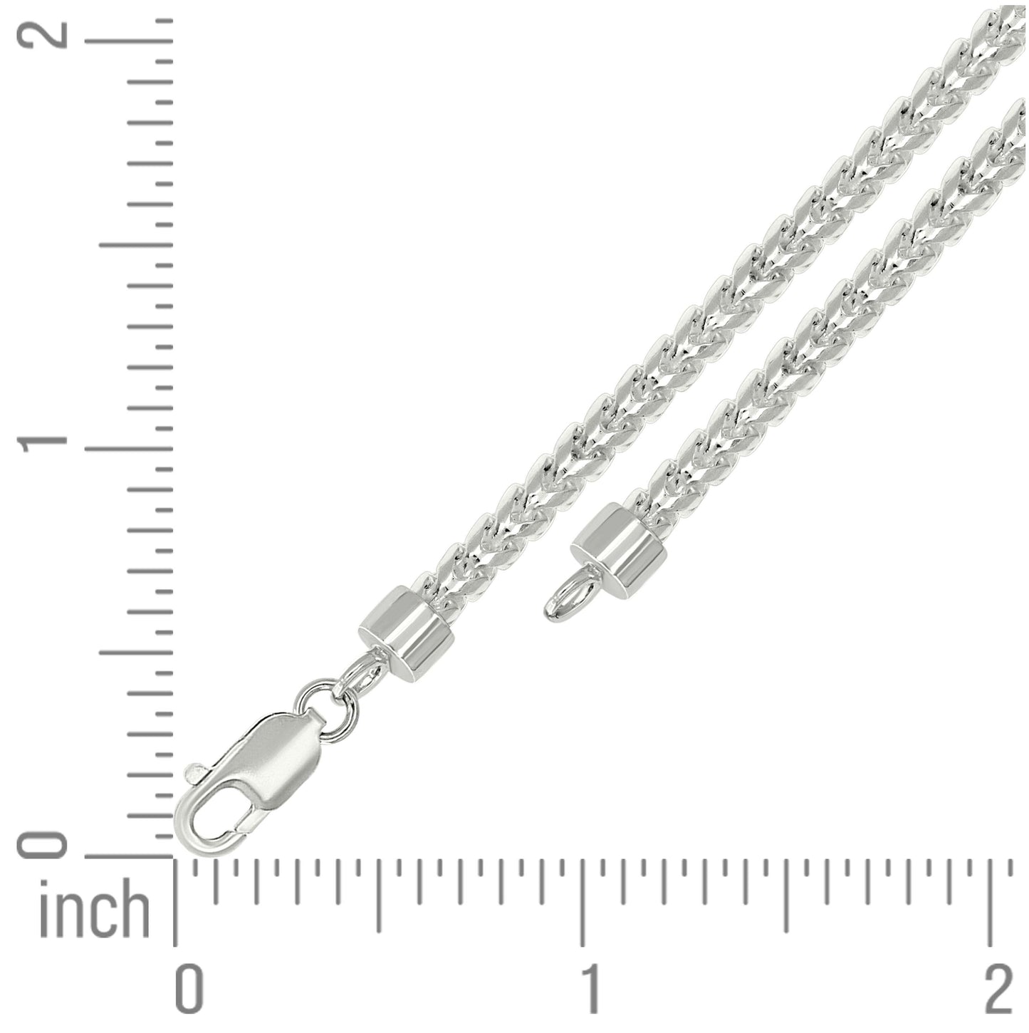 Sterling Silver Or Rhodium Plated Solid Franco Chain