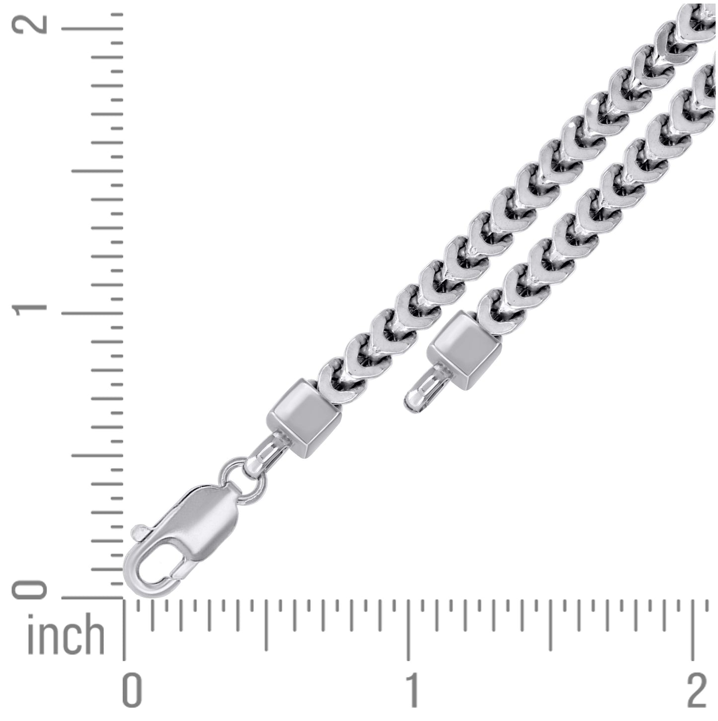 Sterling Silver Or Rhodium Plated Hollow Franco Chain