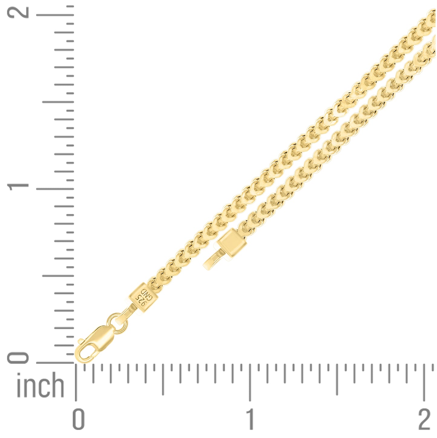Sterling Silver Rose Tone Or Yellow Tone Hollow Franco Chain