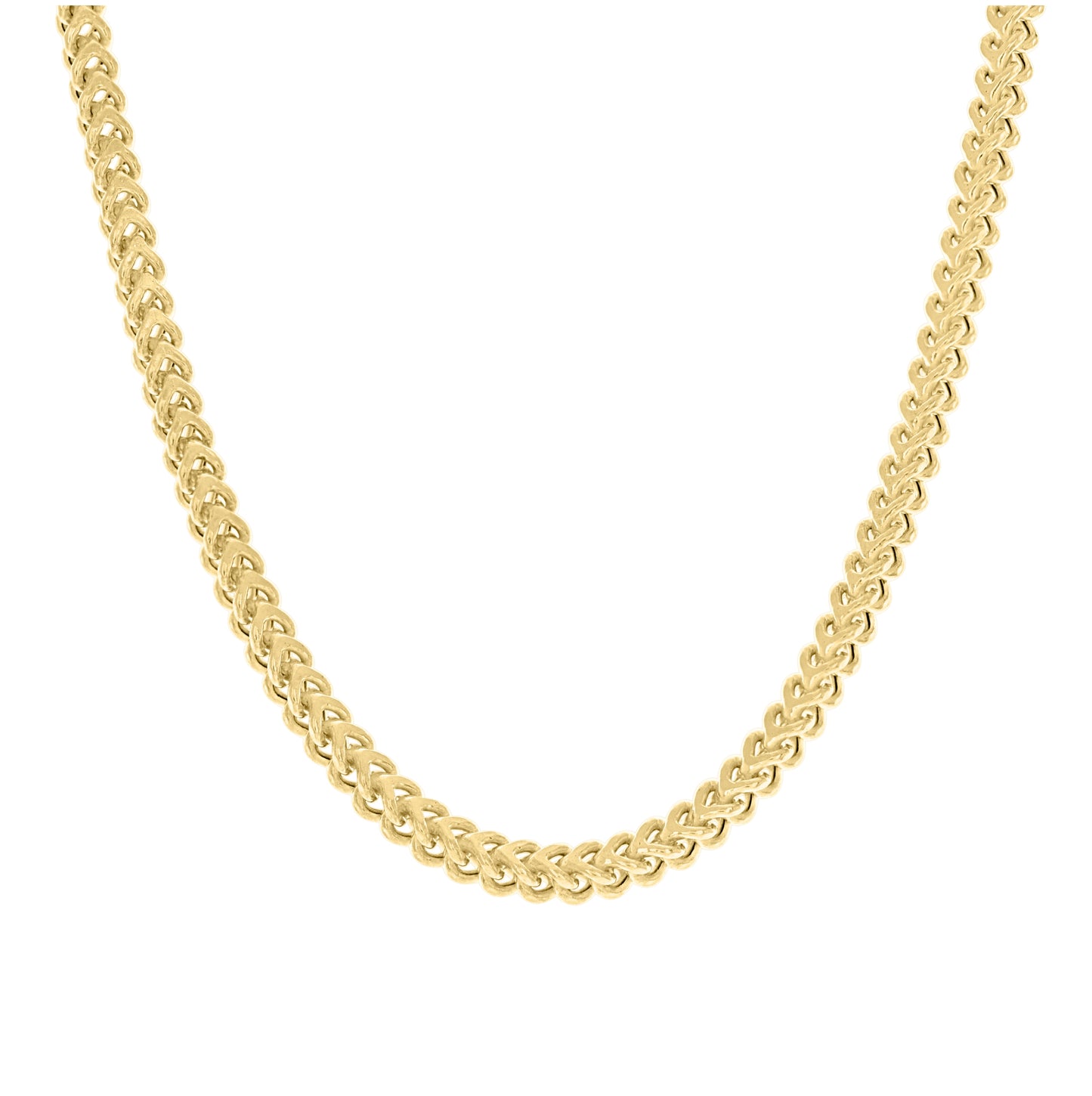 Sterling Silver Rose Tone Or Yellow Tone Hollow Franco Chain