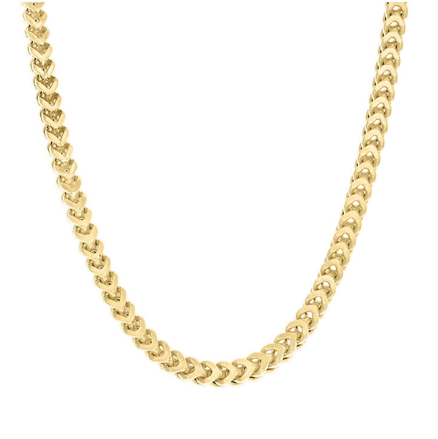 Sterling Silver Rose Tone Or Yellow Tone Hollow Franco Chain