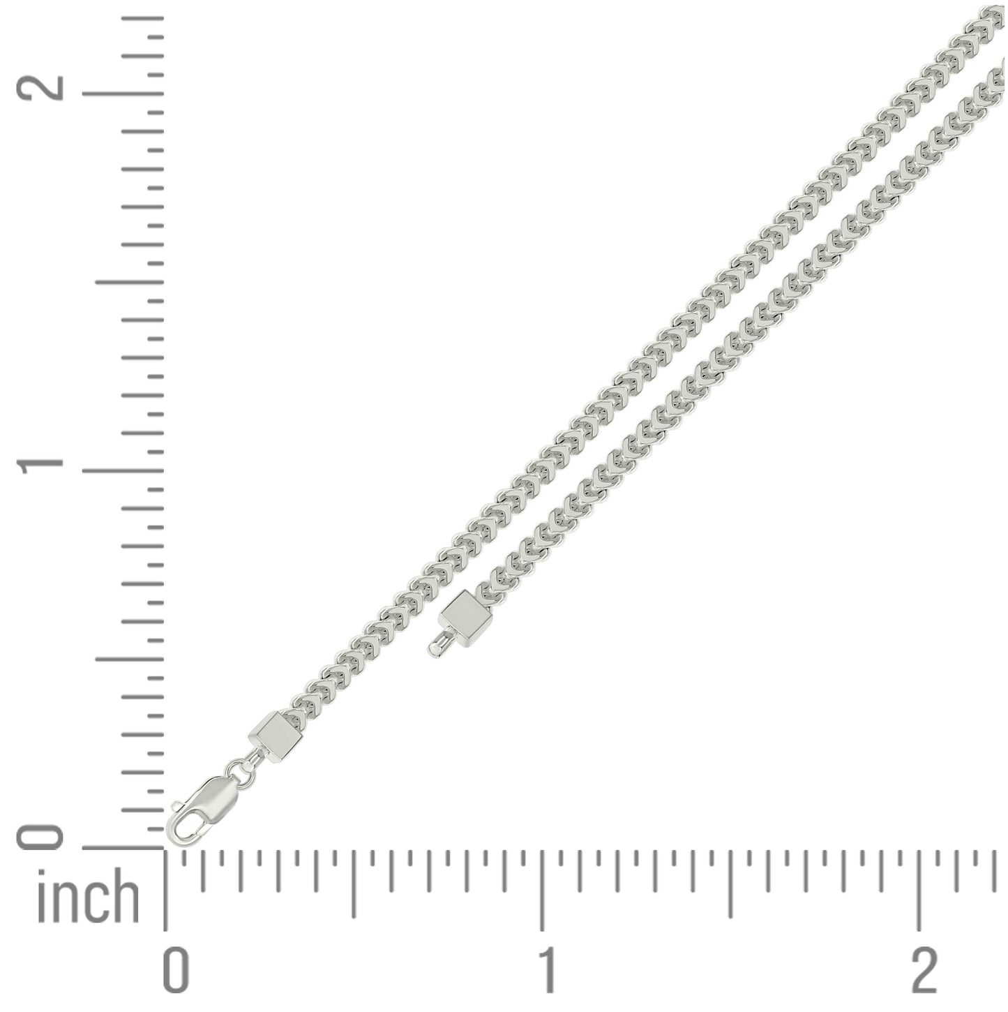 Sterling Silver Or Rhodium Plated Hollow Franco Chain
