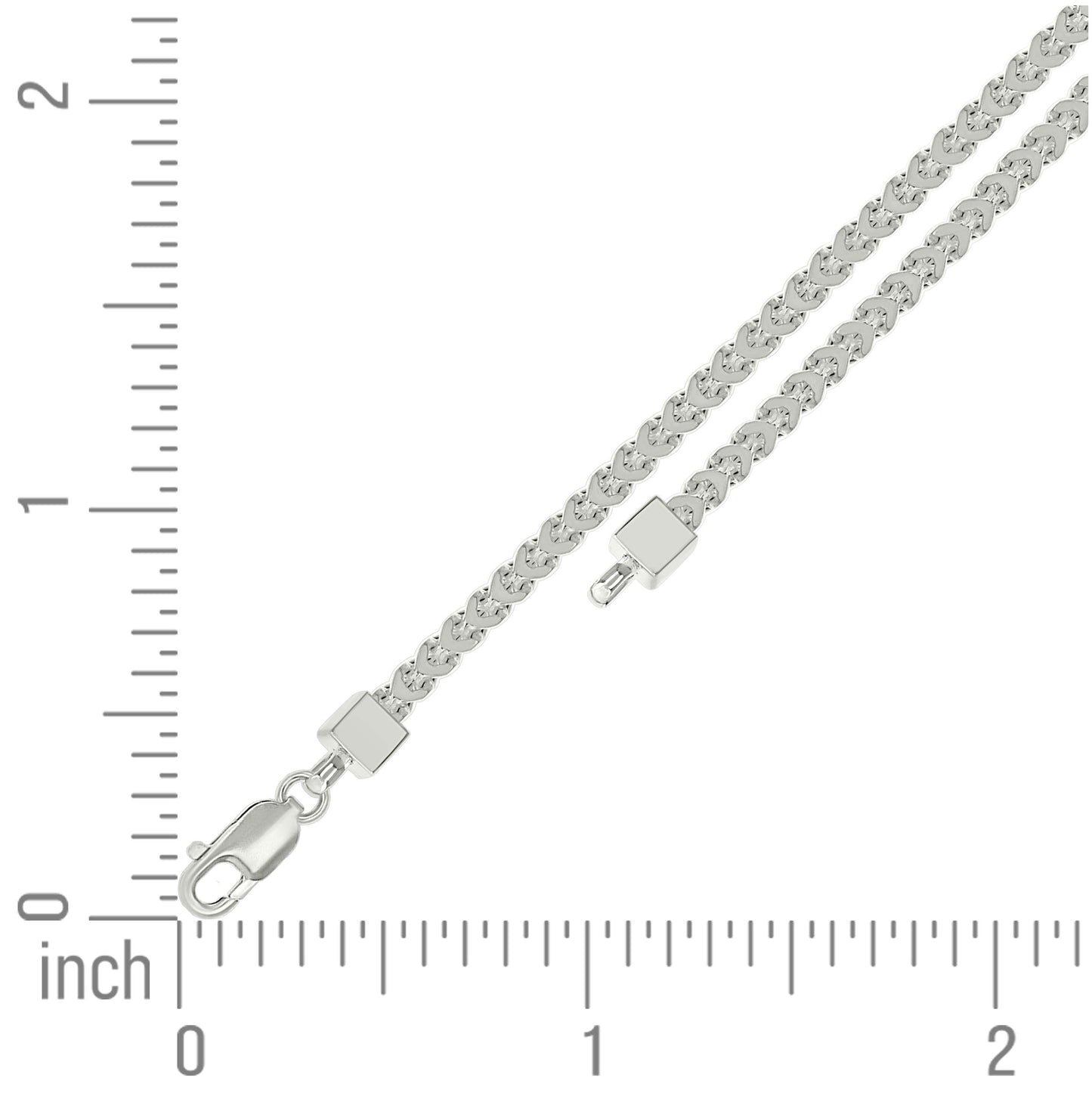 Sterling Silver Or Rhodium Plated Hollow Franco Chain