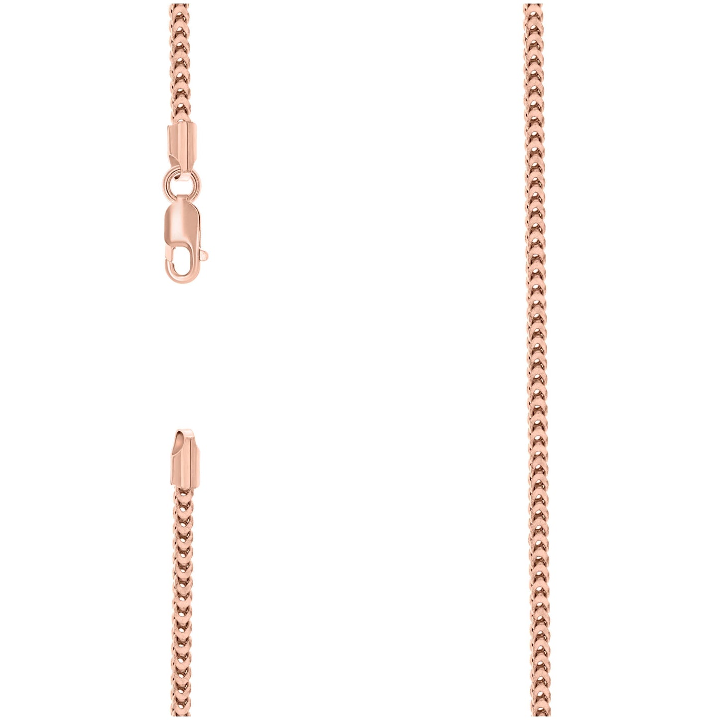 Sterling Silver Rose Tone Or Yellow Tone Hollow Franco Chain