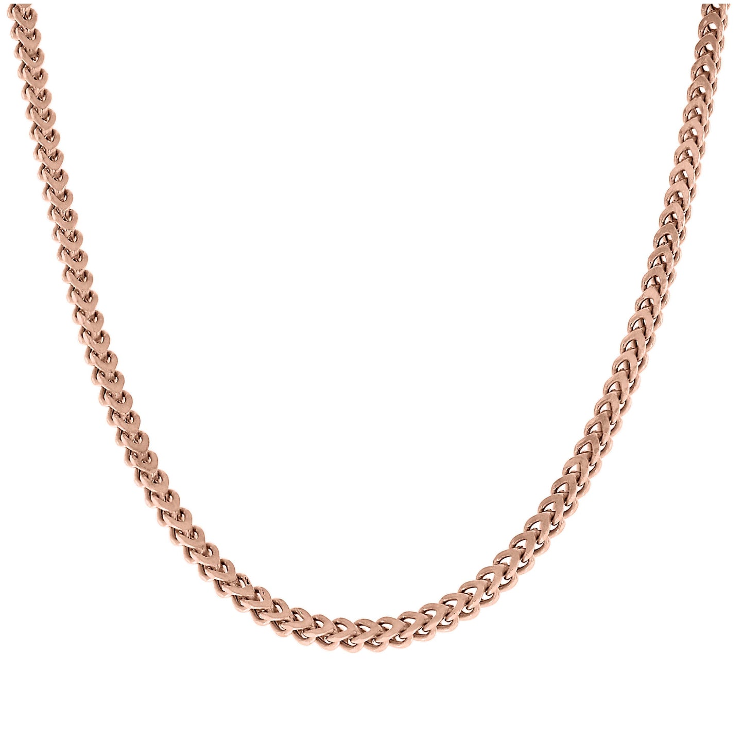 Sterling Silver Rose Tone Or Yellow Tone Hollow Franco Chain