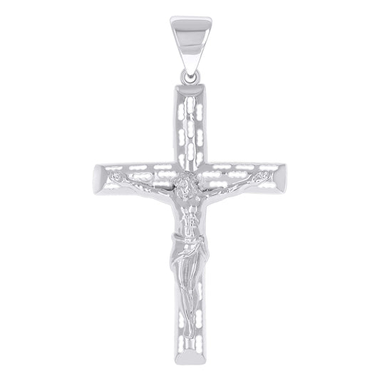 Sterling Silver Unisex Crucifix Cross Religious Pendant