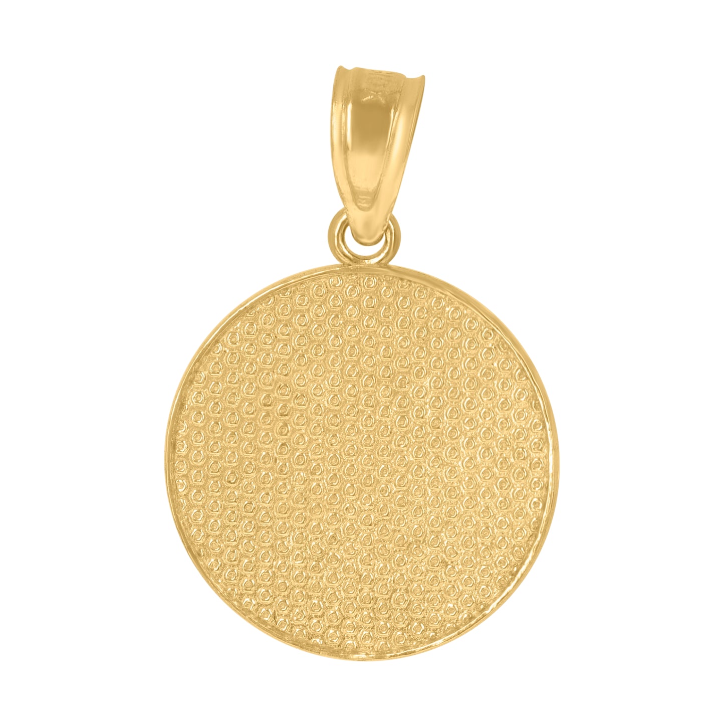 10K Yellow Gold Mens Smile Charm Pendant