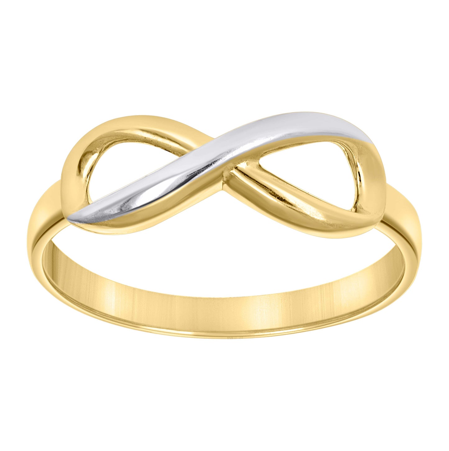 10K Two-Tone Gold Womens Infinity Ring