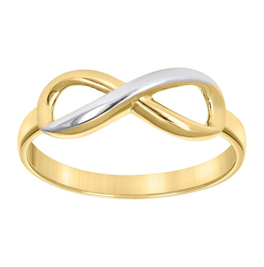 14K Two-Tone Gold Womens Infinity Ring