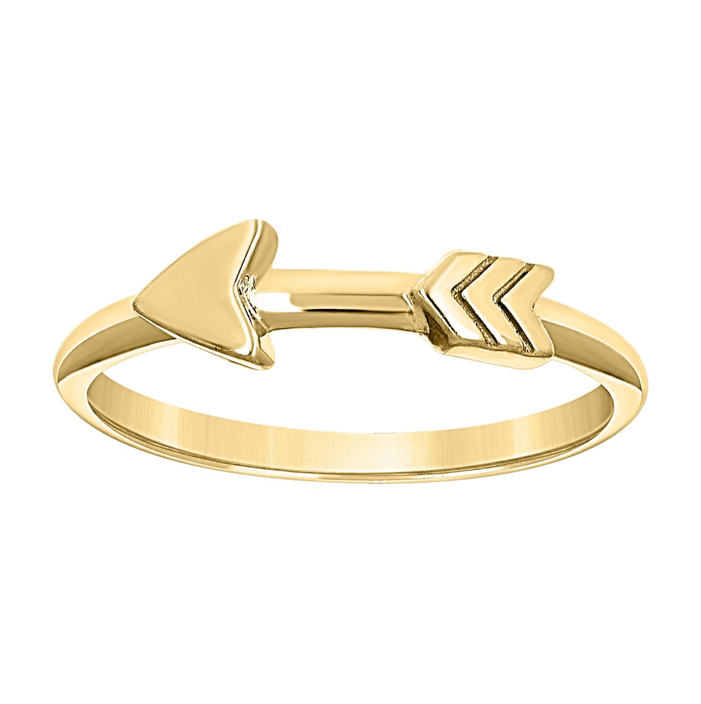 10K Yellow Gold Womens Arrow Fashion Ring