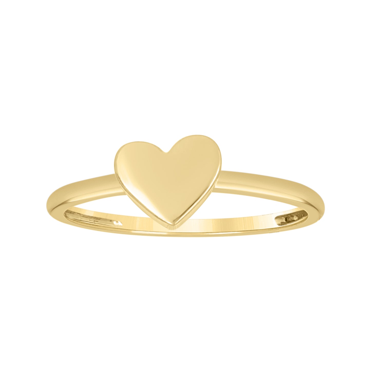 10K Yellow Gold Womens Heart Ring