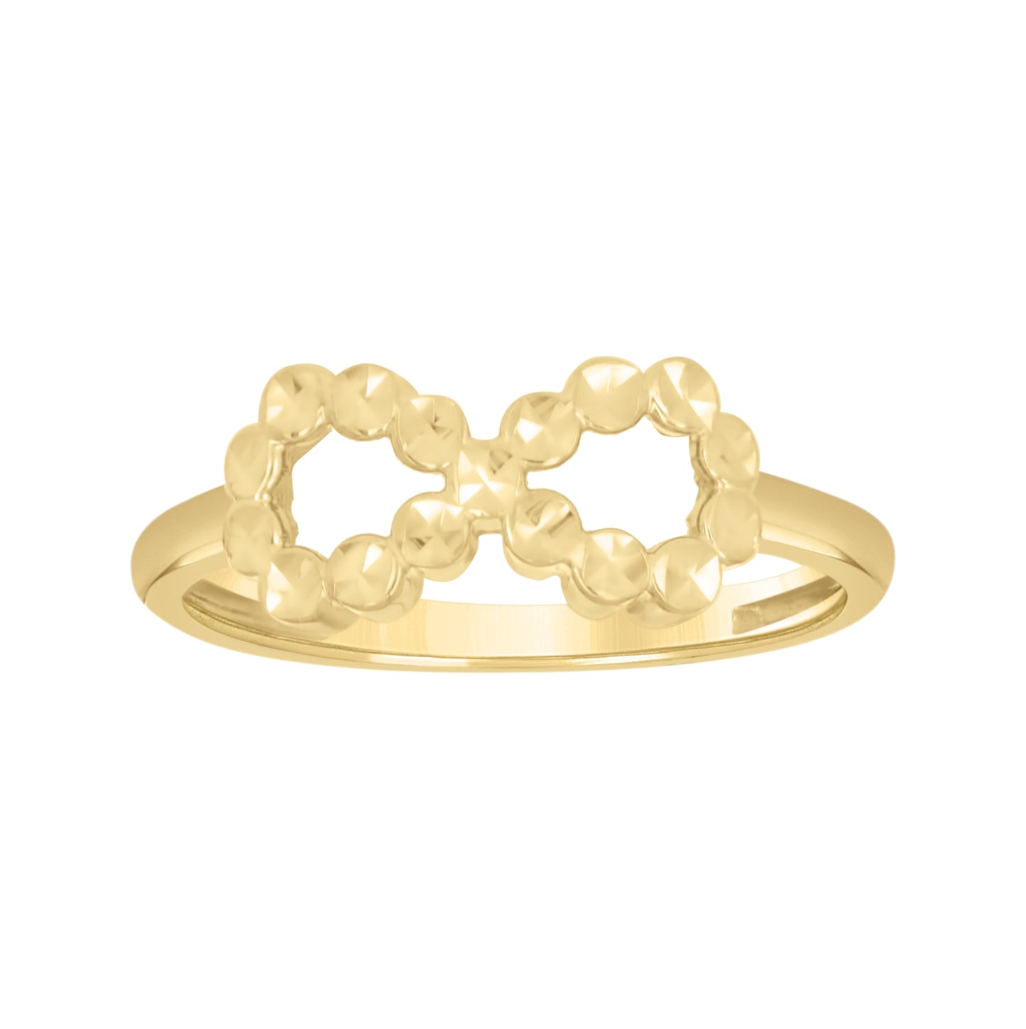 10K Yellow Gold Womens Infinity Ring