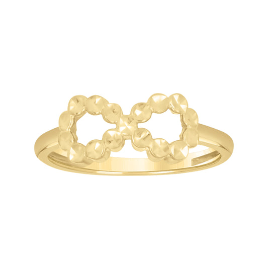 10K Yellow Gold Womens Infinity Ring
