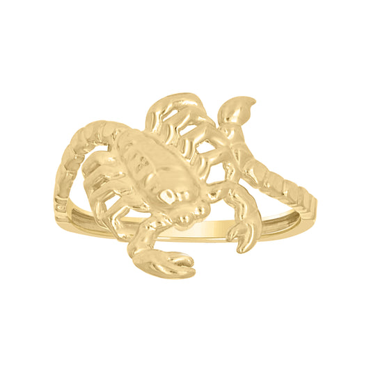 10K Two-Tone Gold Womens Scorpion Zodiac Sign Ring