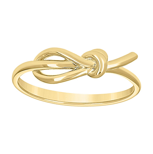 10K Yellow Gold Womens Love Knot Fashion Ring