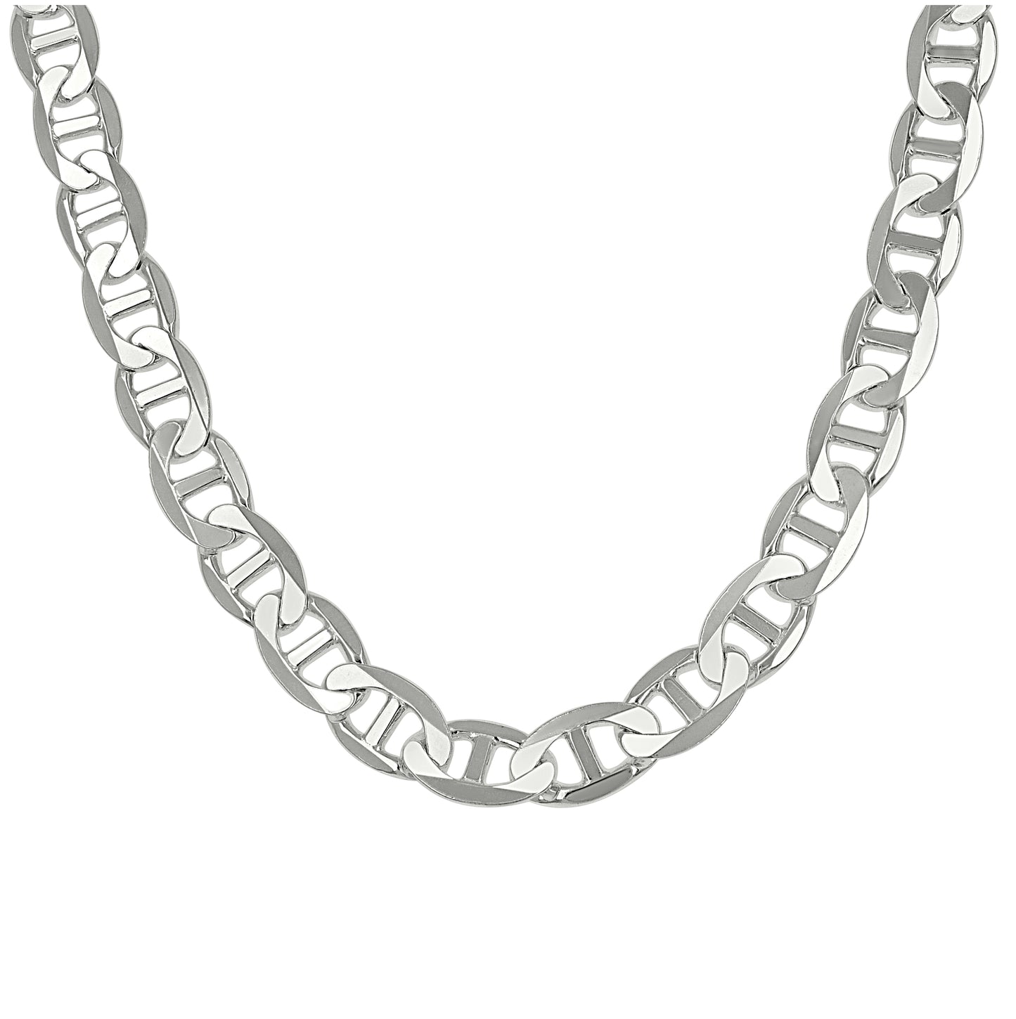 Sterling Silver Solid Classic Mariner Chain Silver
