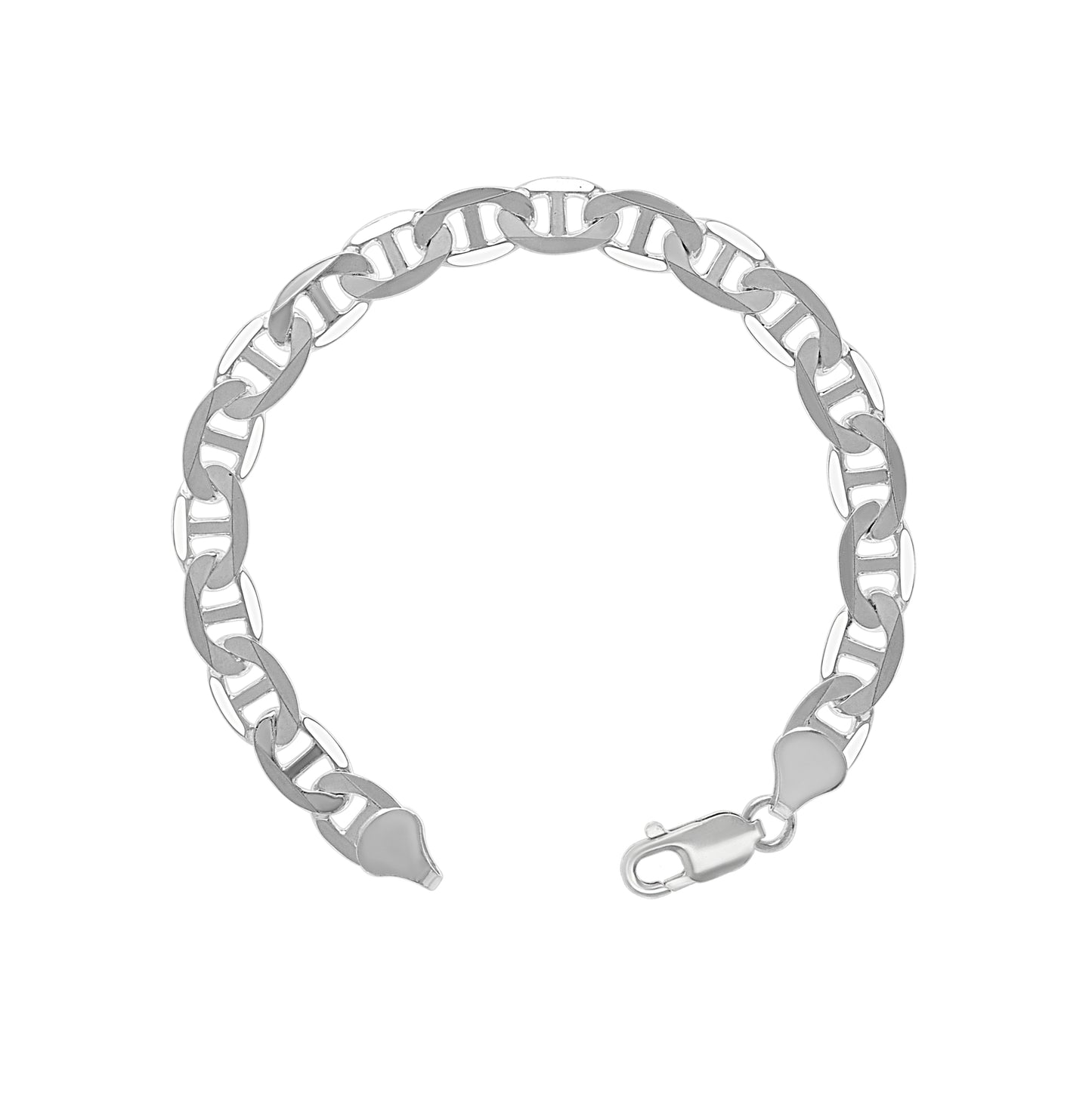 Sterling Silver Solid Classic Mariner Bracelet