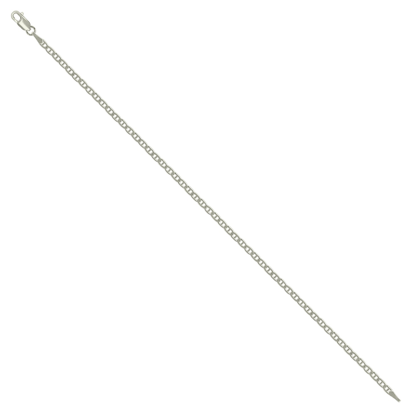 Sterling Silver Solid Classic Mariner Bracelet Silver