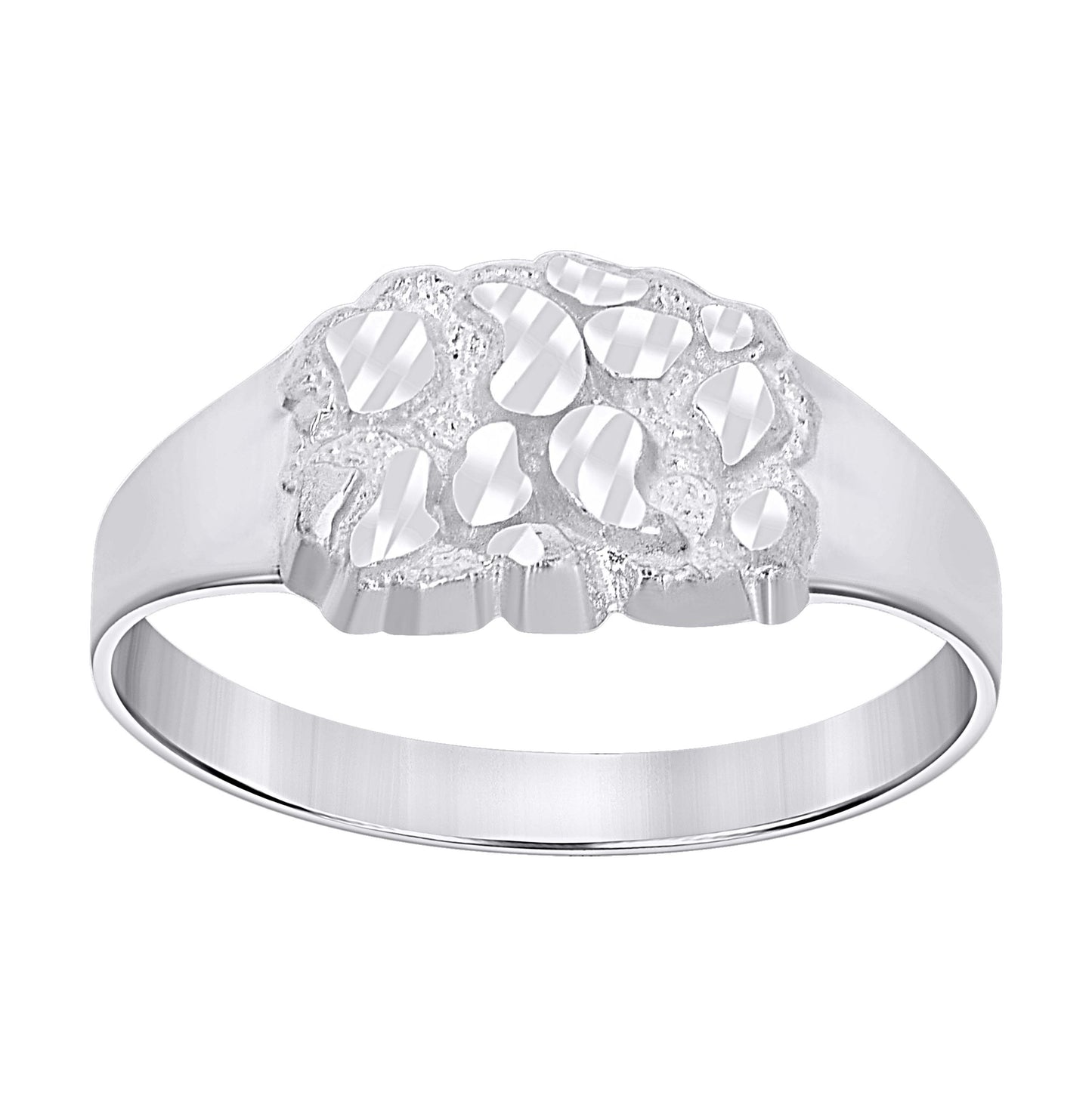 Sterling Silver Unisex Nugget Fashion Ring Size 11