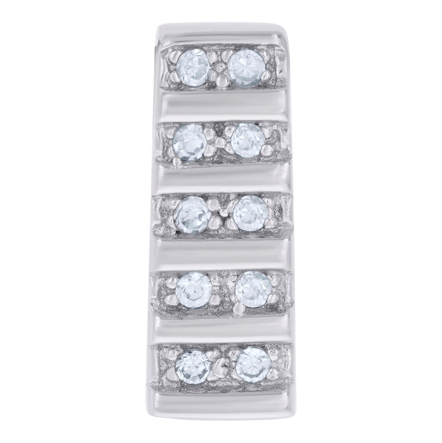 Sterling Silver Womens Cubic-Zirconia Fashion Charm Pendant