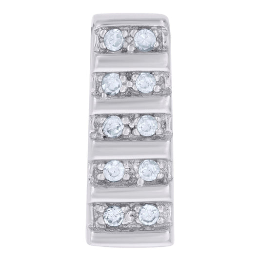 Sterling Silver Womens Cubic-Zirconia Fashion Charm Pendant