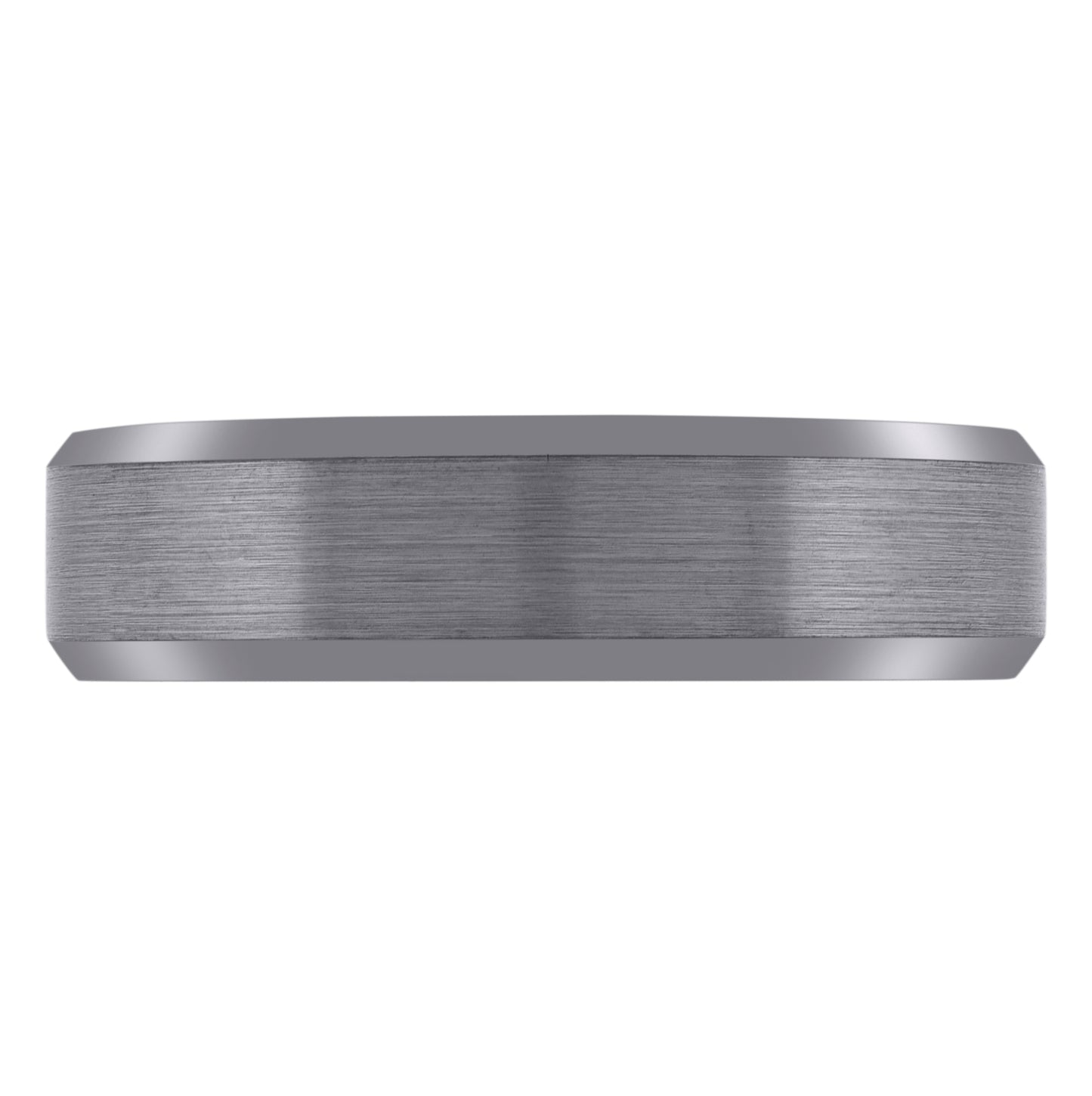 Tungsten Matte Finish Center Beveled Edge Mens Comfort-fit 6mm Sizes 7 - 14 Bridal Anniversary Engagement Wedding Band