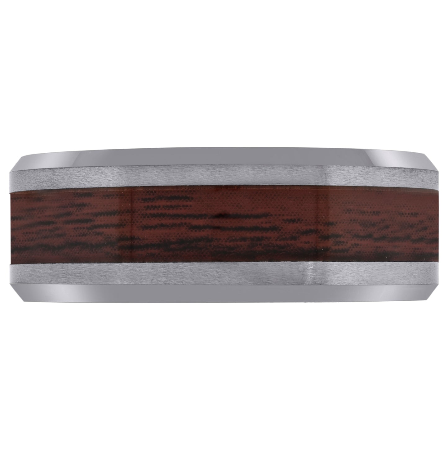 Tungsten Red Wood Inlay Mens Comfort-fit 6 mm Bridal Anniversary Engagement Wedding Band
