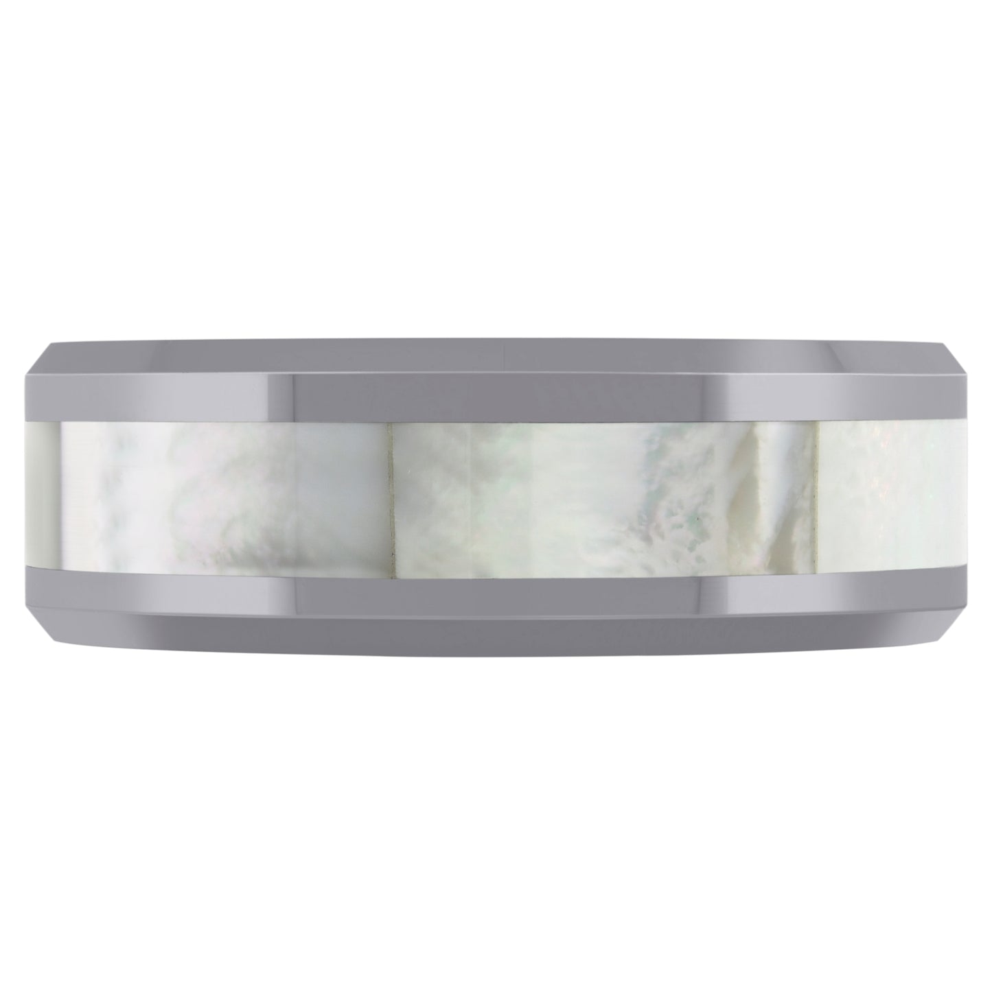 Tungsten Abalone Shell Inlay Comfort-fit 8mm Sizes 5 - 14 Bridal Anniversary Engagement Wedding Band