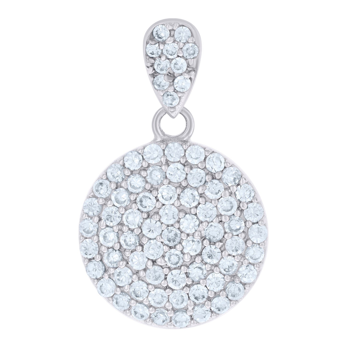 Sterling Silver Men Cubic-Zirconia Fashion Charm Pendant