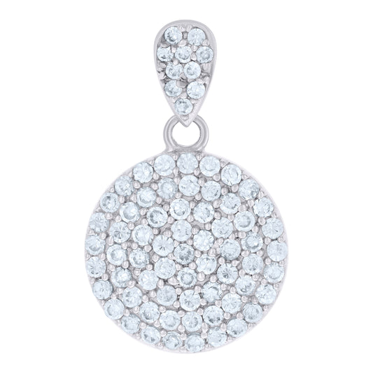 Sterling Silver Men Cubic-Zirconia Fashion Charm Pendant