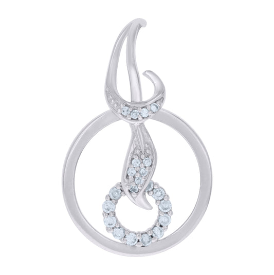 Sterling Silver Women Cubic-Zirconia Fashion Charm Pendant