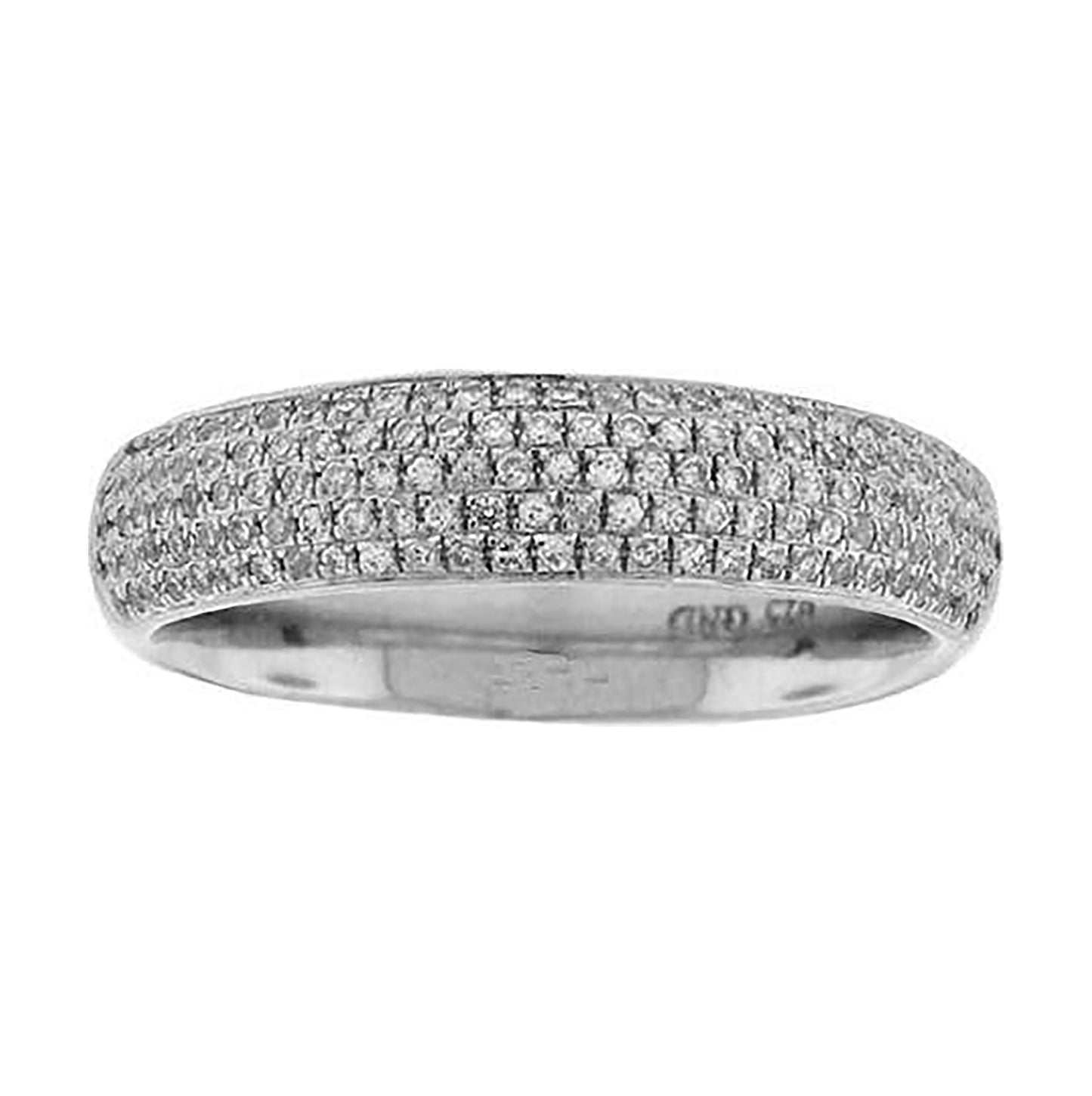 Sterling Silver Women's Cubic-Zirconia Fashion Bridal Anniversary Wedding Engagement Band Ring