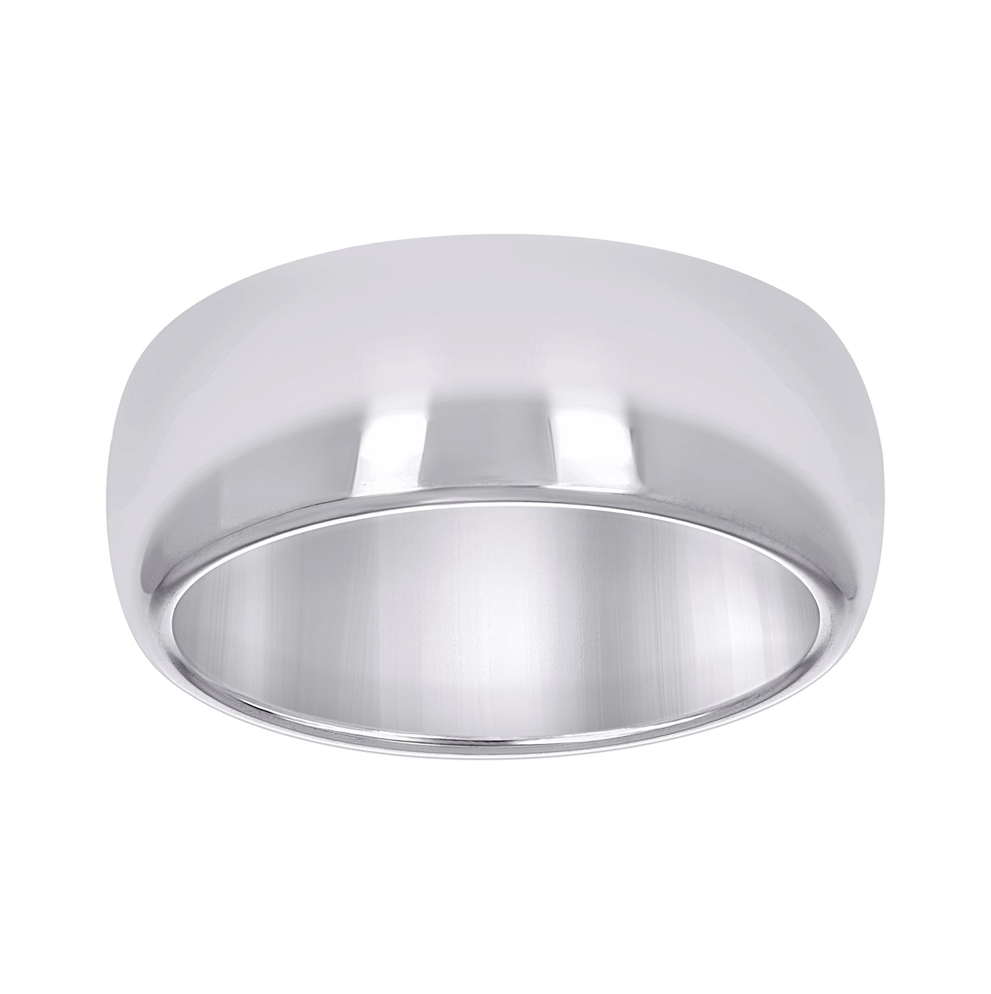 Tungsten Plain Dome Mens Comfort-fit 8mm Sizes 7 - 14 Bridal Anniversary Engagement Wedding Band