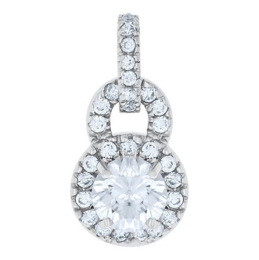 Sterling Silver Women Cubic-Zirconia Fashion Charm Pendant