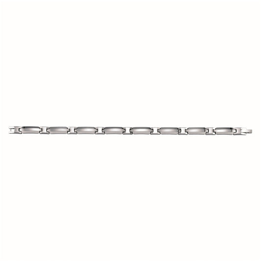 Tungsten Black Tone Mens Polished Link Bracelet 5mm Size 8.5 Inches