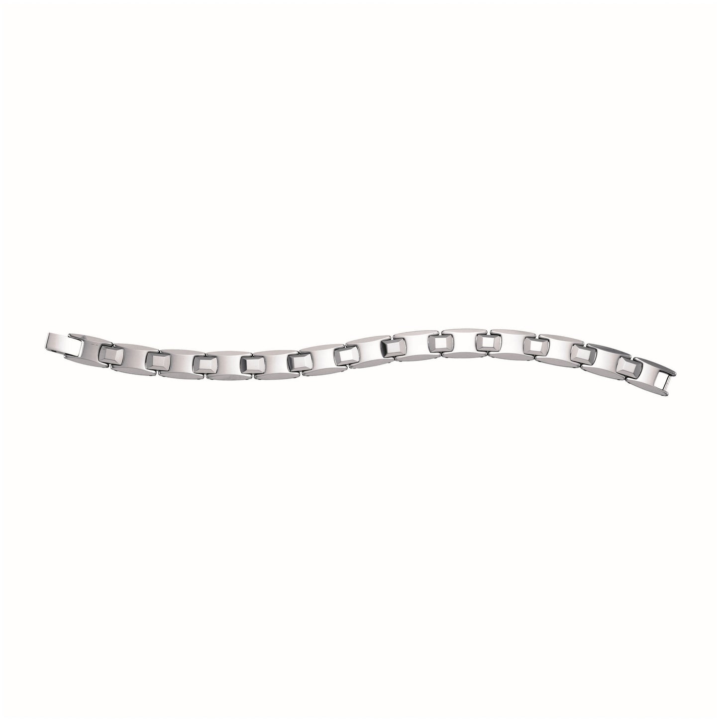 Tungsten Mens Polished link Bracelet 13mm Size 8.5 Inches