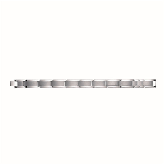Tungsten Black Tone Mens Polished Link Bracelet 13mm Size 8.5 Inches