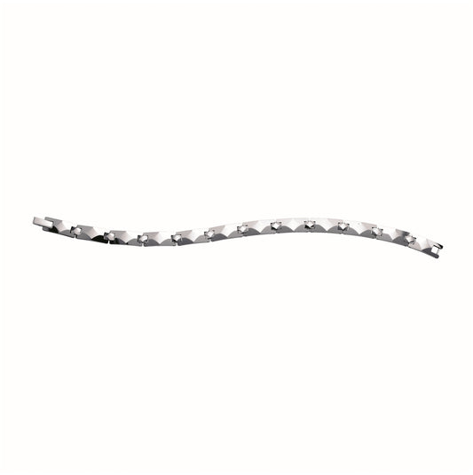Tungsten Mens Polished Fancy Bracelet 7mm Size 8.5 Inches