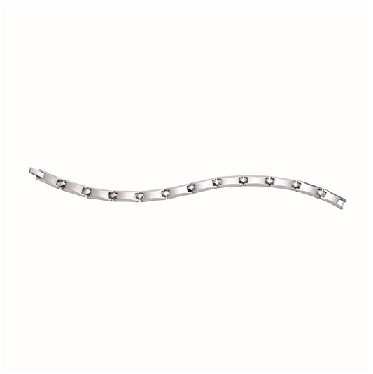 Tungsten Mens Polished Fancy Bracelet 7mm Size 8.5 Inches