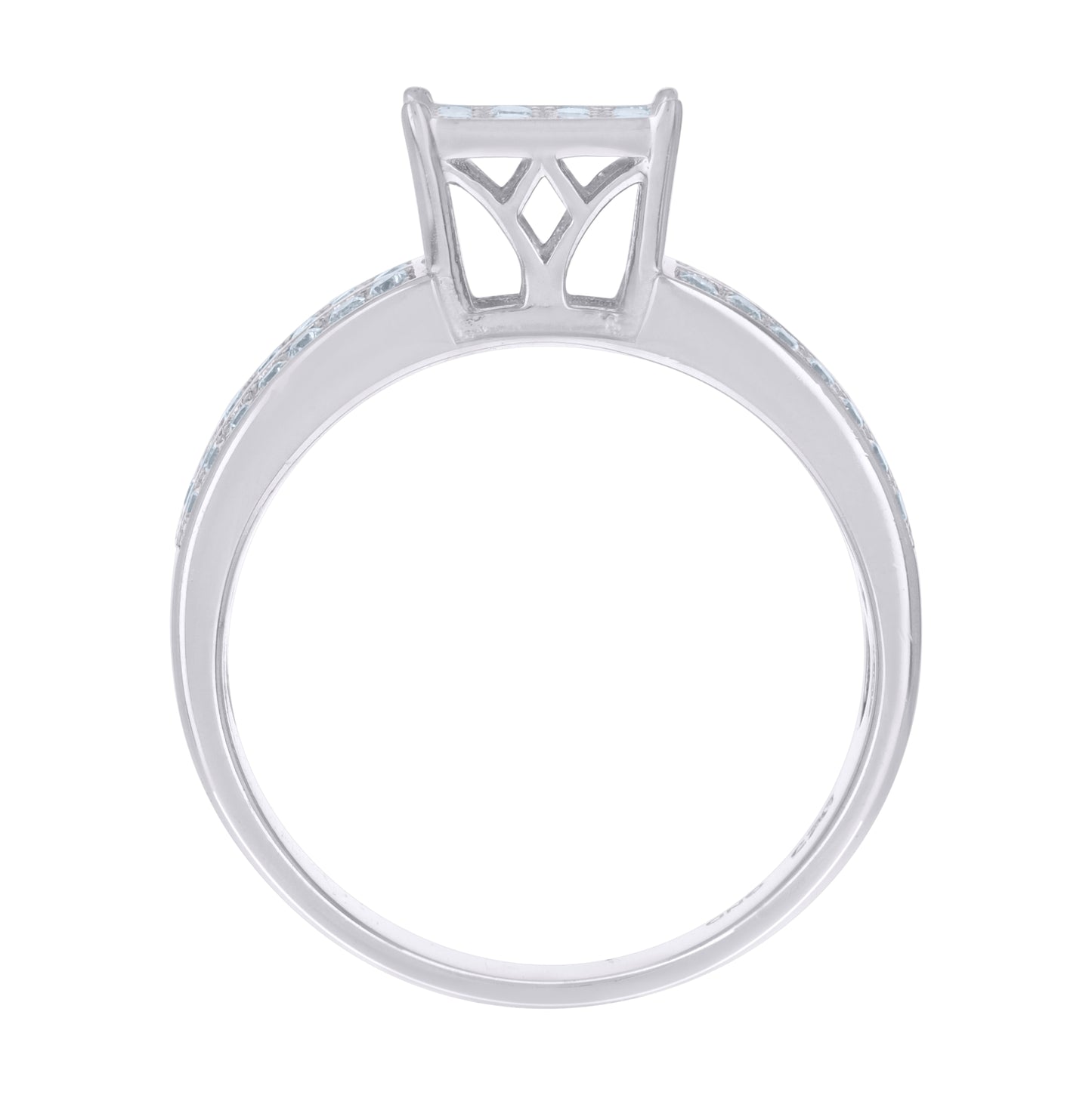 Sterling Silver Women's Cubic-Zirconia Duo Bridal Anniversary Wedding Engagement Band Ring Set