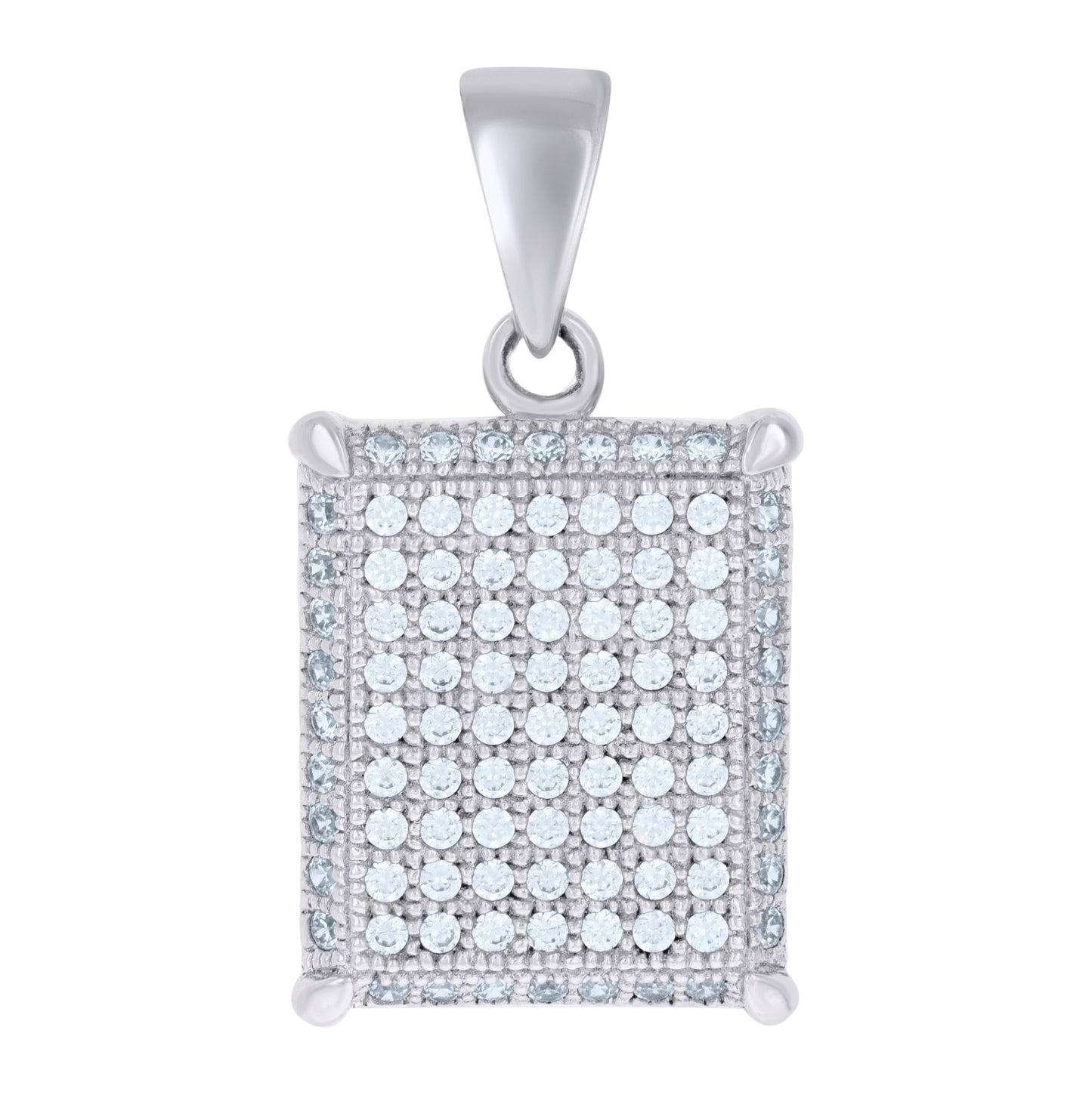 Sterling Silver Men Cubic-Zirconia Fashion Charm Pendant