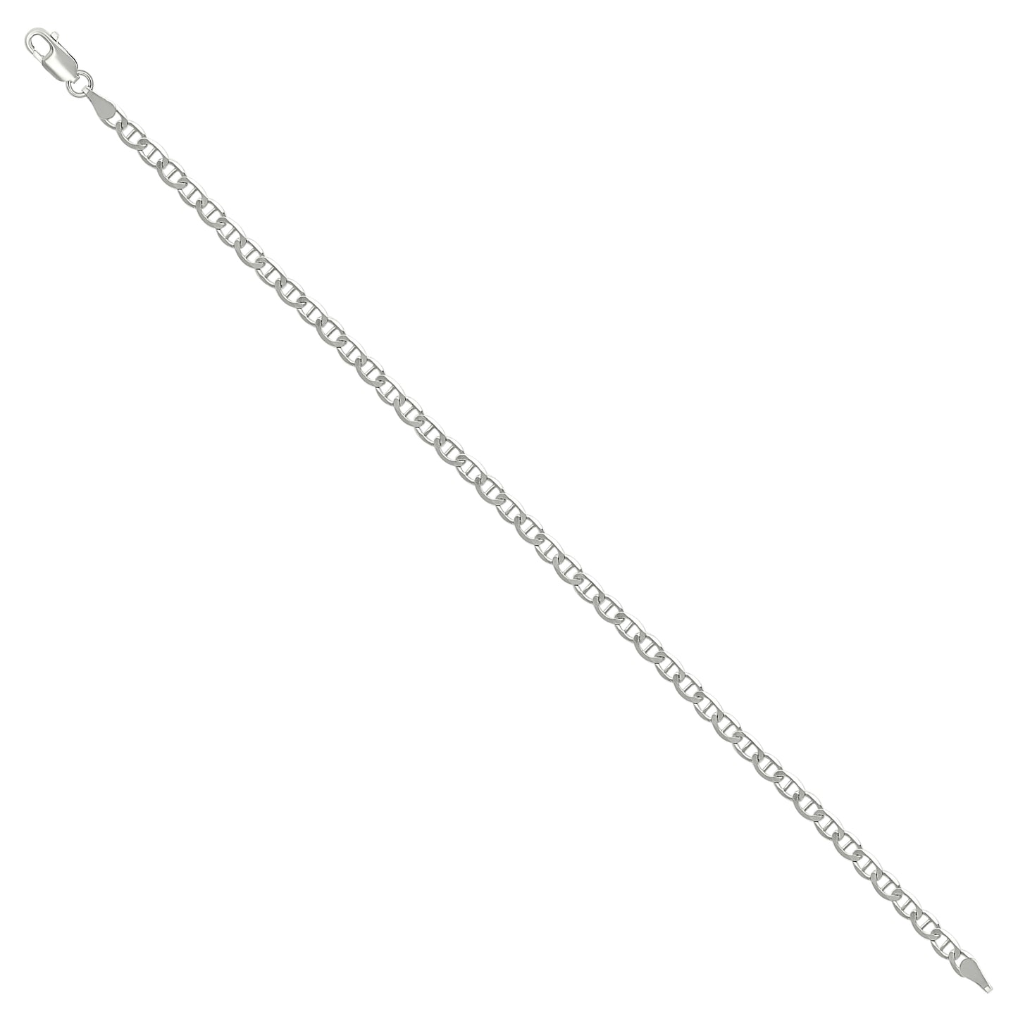 Sterling Silver Solid Classic Mariner Chain Silver