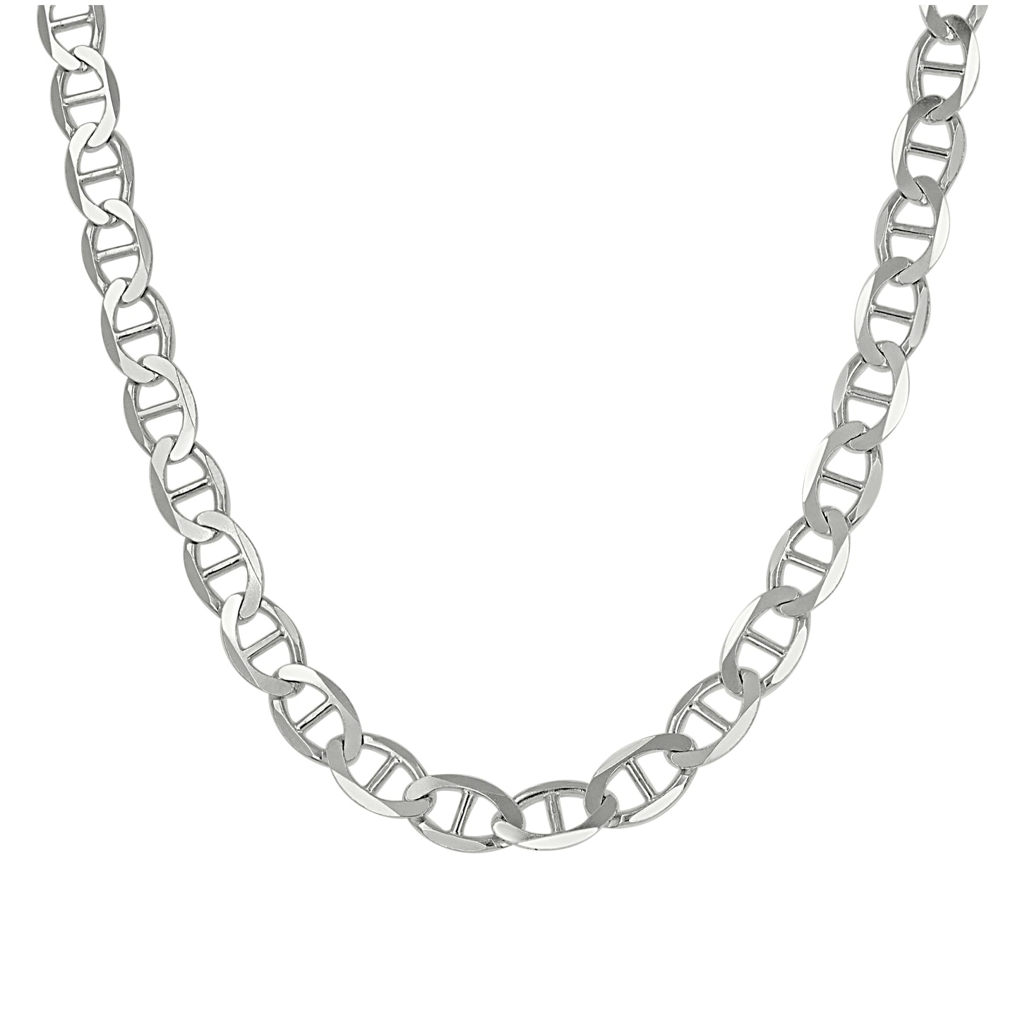 Sterling Silver Solid Classic Mariner Chain Silver